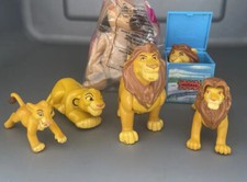 Burger King The Lion King toys lot of 6. Finger puppets, poseable, wheels