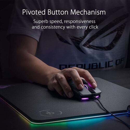 Asus ROG STRIX IMPACT II Black Gaming Mouse 6200dpi Aura Sync RGB Ergonomic NIB - Picture 6 of 9