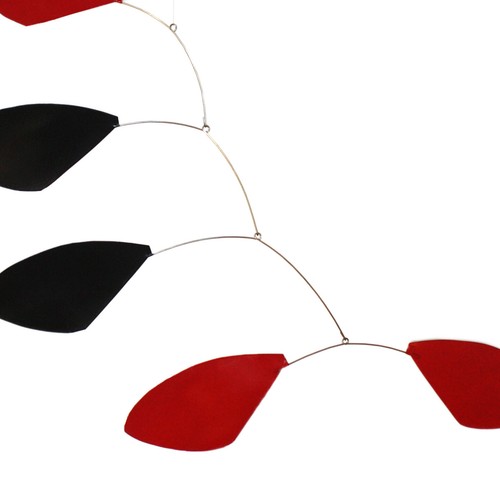 Abstract Modern Hope Red Black Hanging Mobile - Painted Steel Museum Quality New - Picture 3 of 3