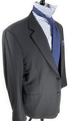 Canali Wool Blazer 2 Button Charcoal Gray Made In Italy 54eu 44us - Picture 2 of 8