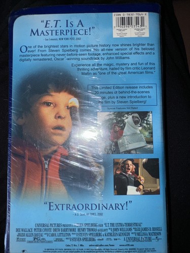 E.T. The Extra-Terrestrial (VHS, 2002, 20th Anniversary Limited Edition. Wrapped - Picture 2 of 4