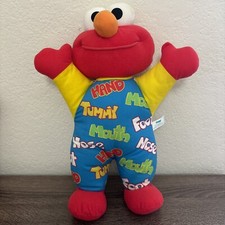 Vintage TEACH ME ELMO talking doll Sesame Street plush toy 1996 Tyco