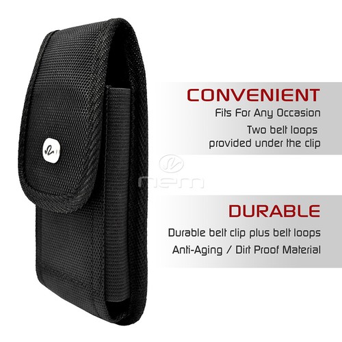 Vertical Heavy Duty Rugged Case Pouch For Motorola Tundra Extreme VA76r W760r - Picture 3 of 5