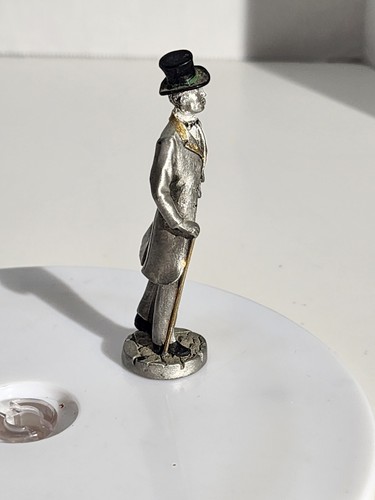 Hudson Pewter Man with Top Hat and Cane Figure 1987 #4210 - Picture 2 of 4