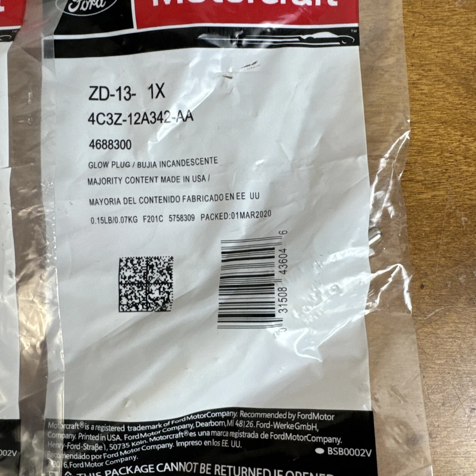 Lote de 6-6,0 L 2004-2010 Motorcraft para Ford Powerstroke ZD-13/ZD13A2 Foto 2 de 3