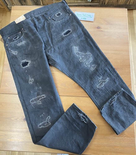 Denim & Supply Ralph Lauren Jeans Mens 36x30 Black Slim Distressed NWT RRL - Picture 2 of 8