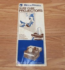 Genuine Vintage Bell Howell Slide Cube Projectors Paper Product Manual READ