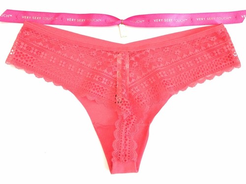 Victorias Secret THONG No Show Panty Panties SEXY Leopard Floral Cherry Lace NWT - 第 92/197 張圖片