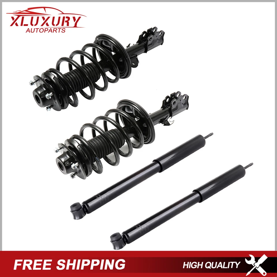 Puntal de amortiguador completo de 4 piezas con conjunto de resorte helicoidal para Toyota Sienna 1999-03 tracción delantera Foto 4 de 4