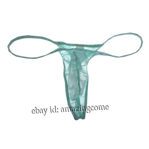 Men's Semi See-through Micro Thong Underwear Sexy Guys Jockstrap Tangas G-String - Picture 27 of 28