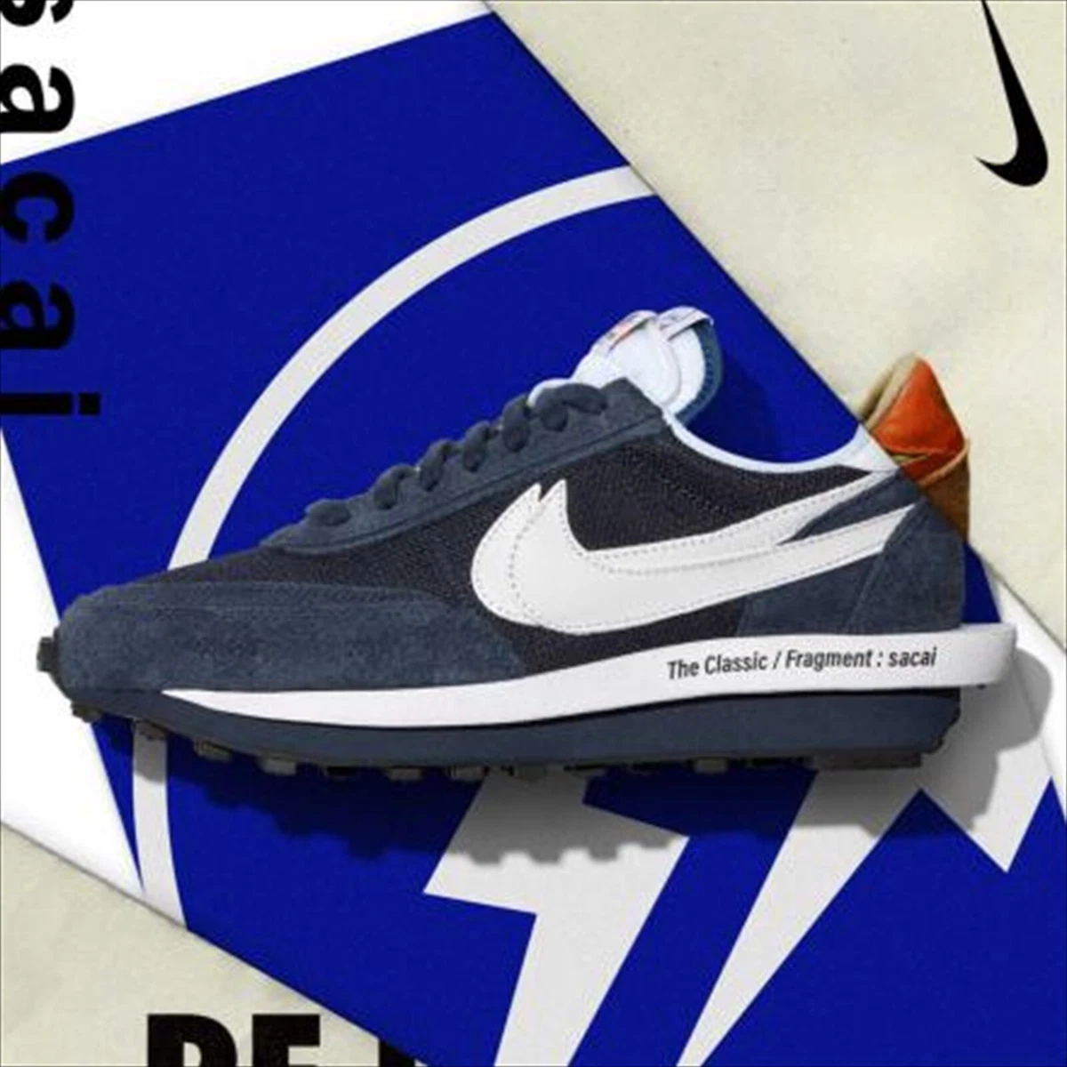 FRAGMENT DESIGN SACAI NIKE LD WAFFLE BLACKENED BLUE WHITE DH2684