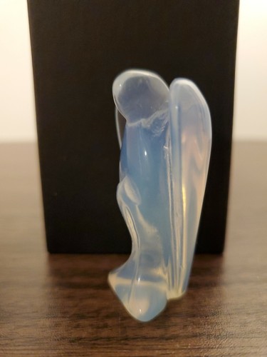 Angel Figurine by Village Silversmith Polished Opalite Carving - Picture 2 of 9