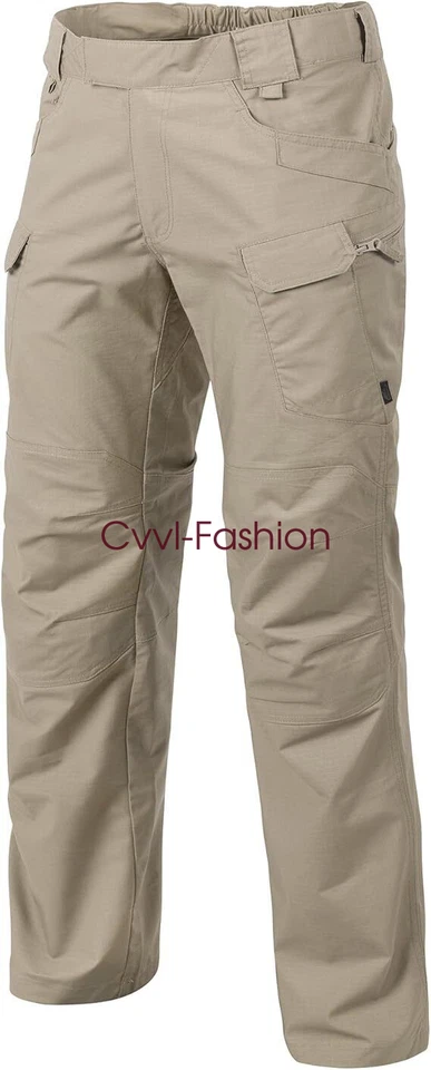 Mens Tactical Cargo Pants Waterproof Work Pants Outdoor Hiking Combat Trousers - Image 3 of 4