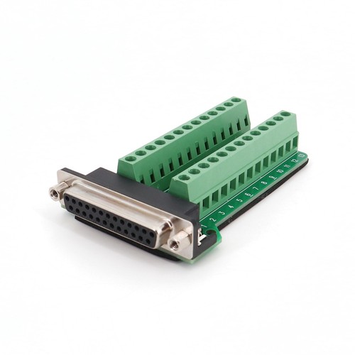 D-SUB DB25 Female 25-Pin Plug Breakout PCB Terminals Adapter Connector - Picture 2 of 5