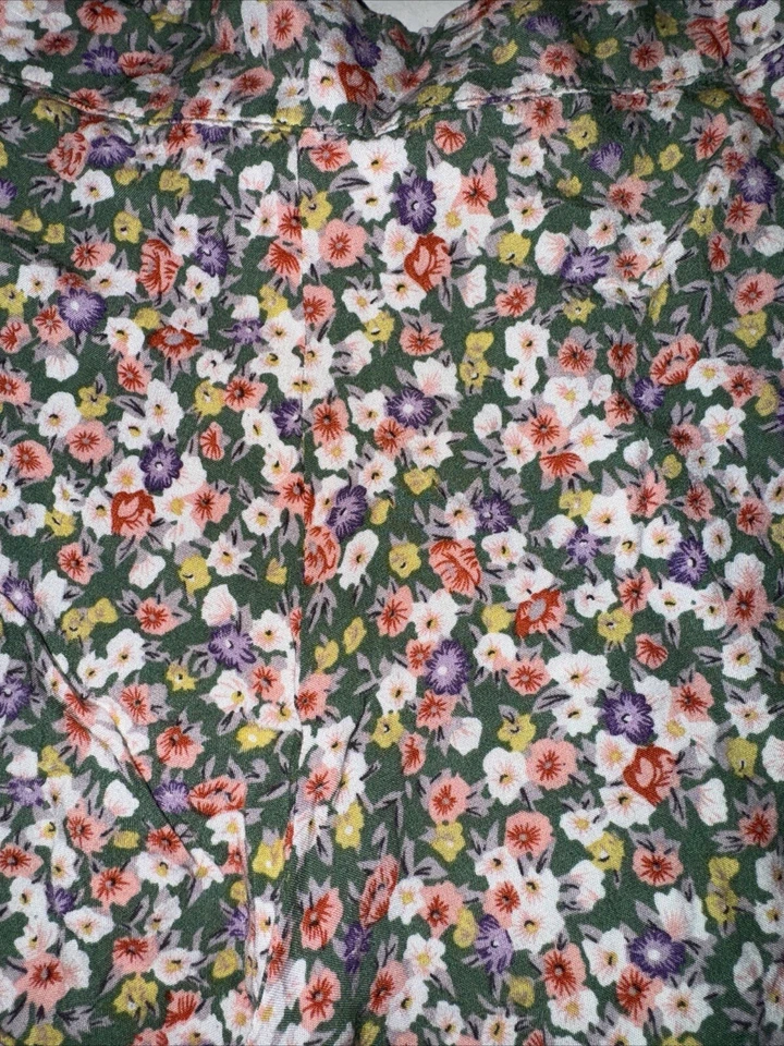 Pantalones Cortos Altard State Para Mujer Extra Pequeños Verde Floral Bordado Flecos Foto 2 de 4