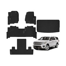 Naibeve Floor Mats for 2018-2025 Ford Expedition Max 7 Seats with 2nd Row Buc...
