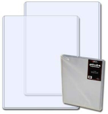Case /25 BCW 20 x 24 Hard Plastic Topload Photo / Print Holders toploaders 20x24