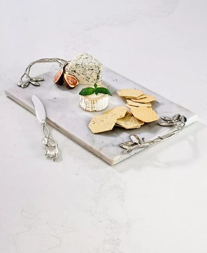 Michael Aram H2046 Large Laurel Cheese Board Size 18x10x2 in - Picture 2 of 4