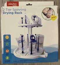 Playtex Baby Bottles 2 Tier Spinning Drying Rack Infant Accessories