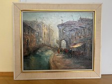 EINDRUCKVOLLES  ÖLBILD SIGNIERT VENEDIG BILD GEMÄLDE