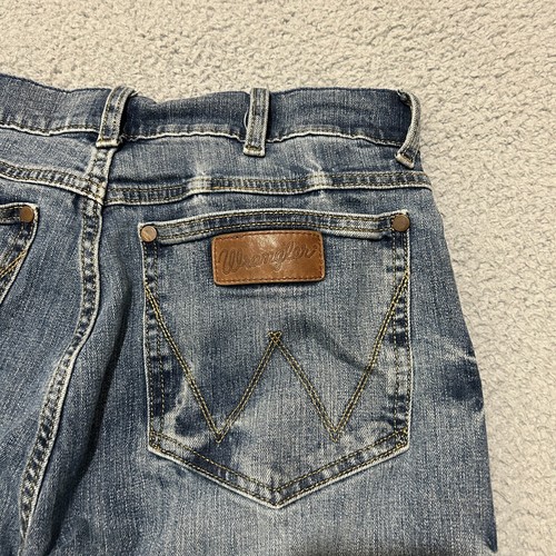 Wrangler Retro Slim Bootcut Jeans Men 30x34 Blue Stretch Western Denim