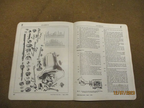 Austin Healey Frogeye Sprite BMC workshop manual , issue 6 - Picture 3 of 4