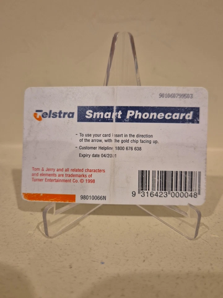 Telstra Australia Used Smart Phonecard  - $10 Tom and Jerry - image 2 of 2