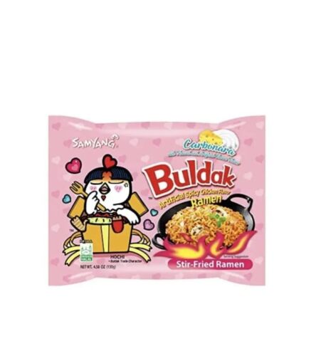 Samyang Buldak Korean Carbonara Stir-Fried Ramen Hot Spicy Chicken Flavor 5 pack