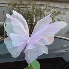 Silk Yarn Artificial Butterfly Fake Butterfly Wall Decor for Wedding Bedroom DIY