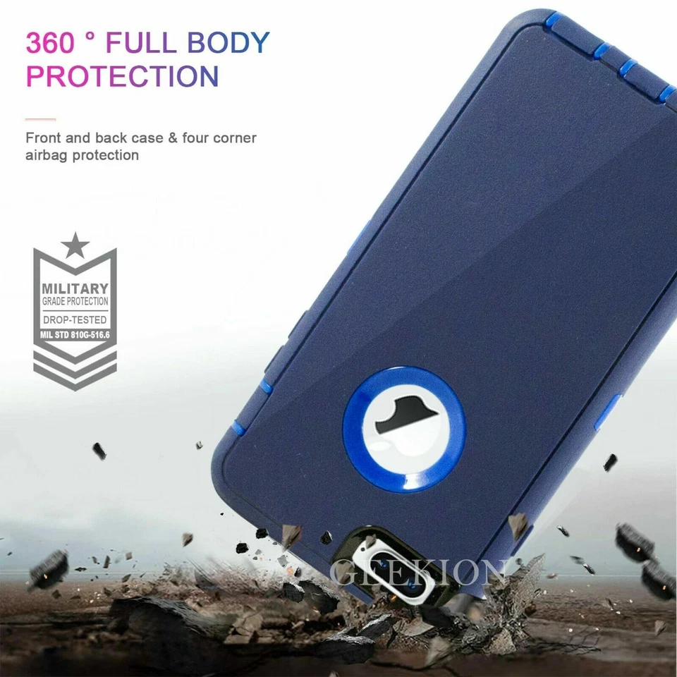 Funda protectora resistente a prueba de golpes para iPhone 6 7 8 Plus SE 2020 + Protector de pantalla Foto 3 de 4