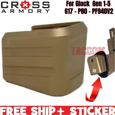 Cross Armory FDE An +0 Grip Extension base Pad plate Magazine for GL0CK 17 22 31
