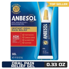 Anbesol Maximum Strength Oral Pain Relief Gel - 0.33 oz