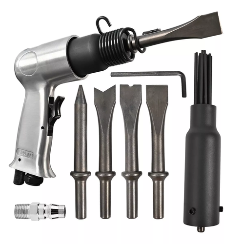 19 Pin Needle Scaler Pneumatic Air Gun with 4pcs Chisel Bits Paint Rust Removal - Picture 2 of 14