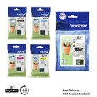 Brother LC3217 CMYK Original Ink Cartridges for MFC-J5730DW J6530DW LOT -INDATE