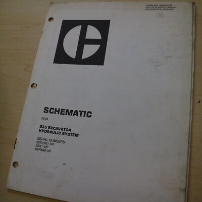 CAT 235 CRAWLER EXCAVATOR HYDRAULIC System Schematic shop diagram manual REPAIR
