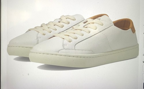 Soludos Ibizia Classic Leather White Sneakers Size 8 NEW