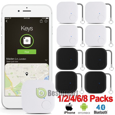 2-8xAnti-lost Bluetooth Smart Tag GPS Tracker Locator Finder For Kid Key Dog Cat