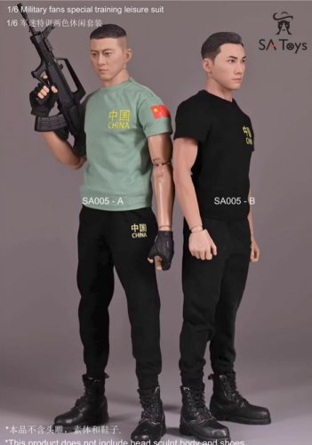 SA Toys SA005 1/6 Male Military Fans Special Training Leisure T-shirt&Pants Set - Picture 1 of 7