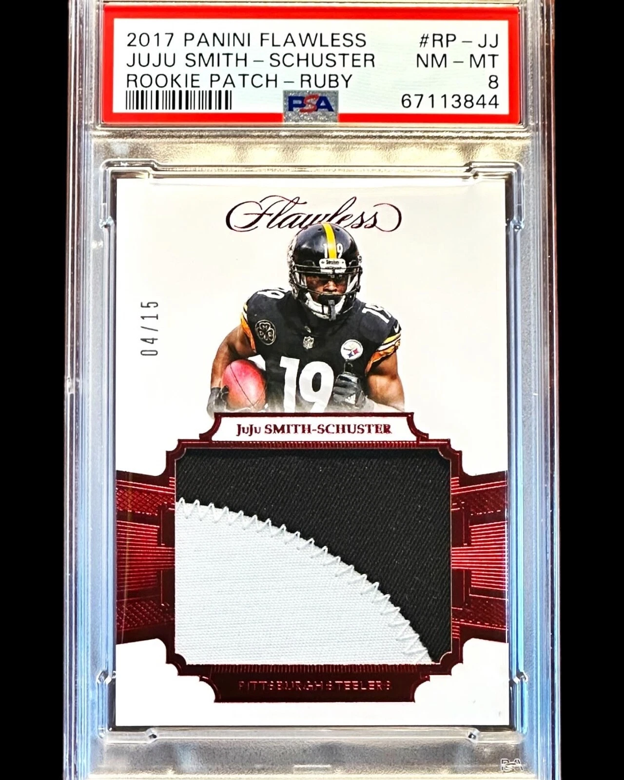 JuJu Smith-Schuster Panini Flawless Rookie Patch #RPJJ Ruby