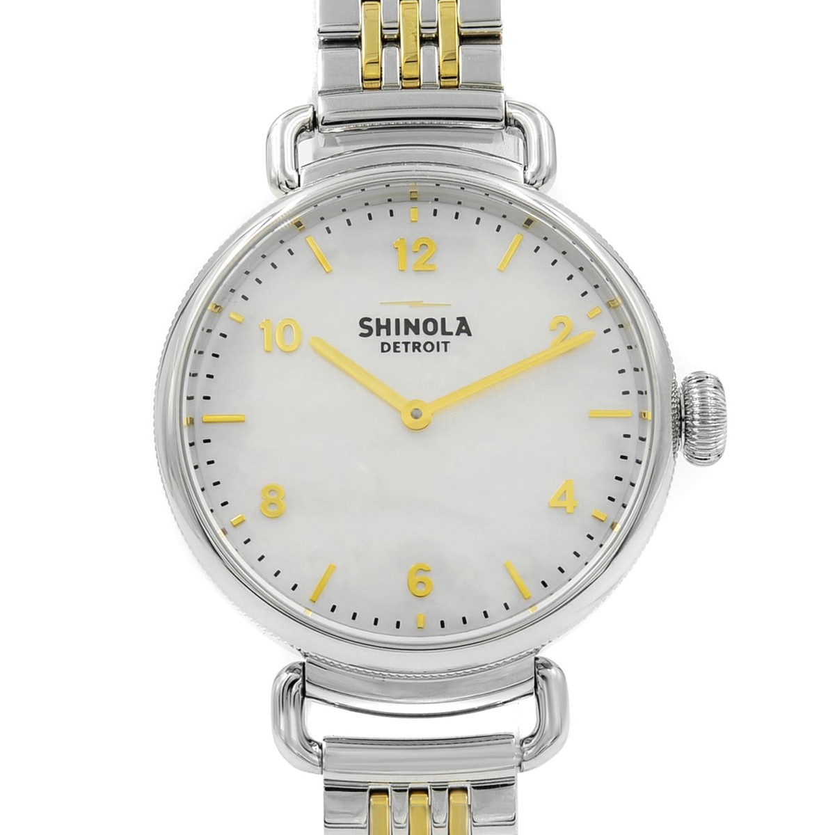 Shinola The Canfield MOP Arabic Dial Two Tone Steel Quartz Ladies