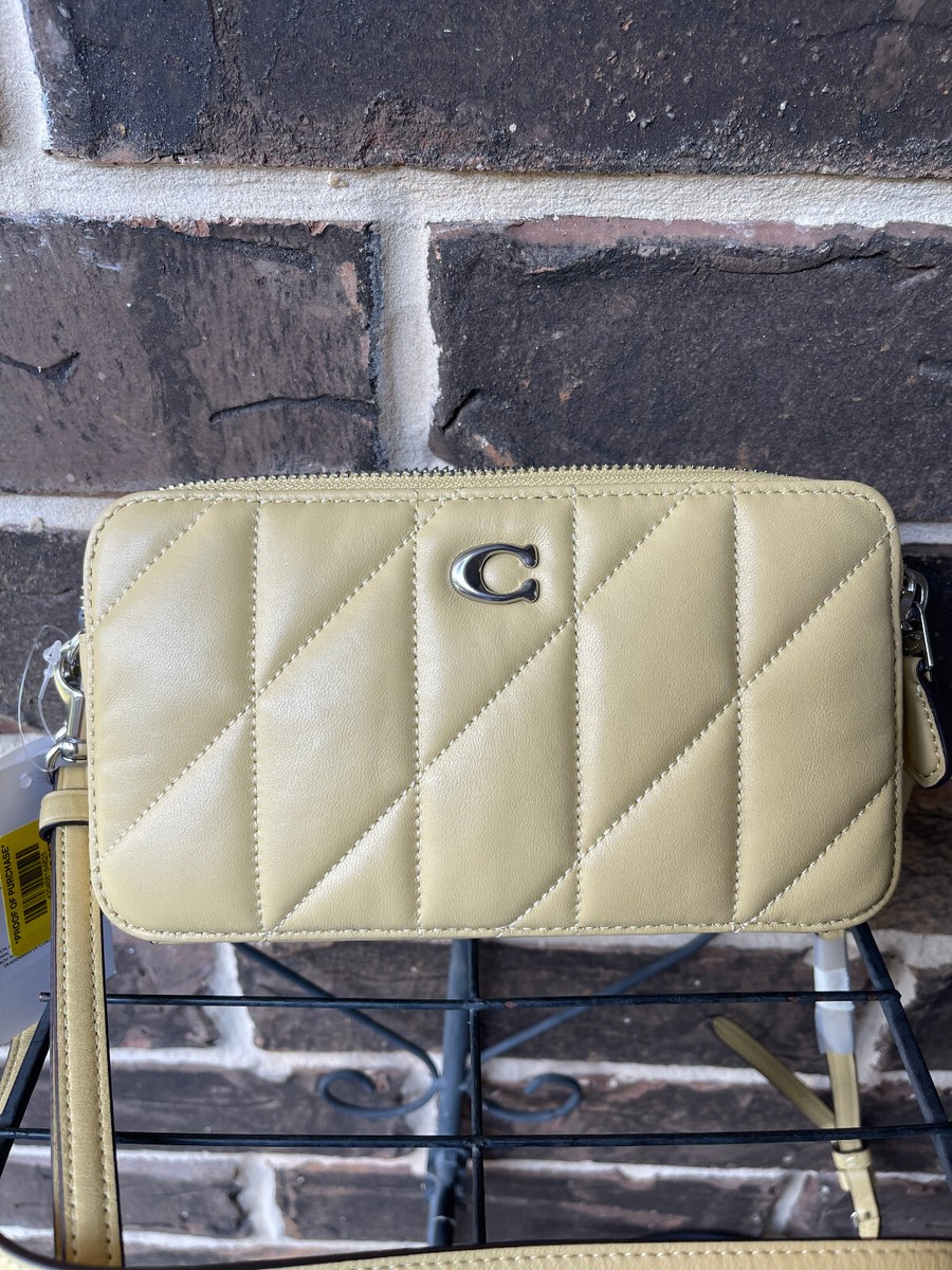 NWT $295 Coach Kira Crossbody Wristlet CM531 Hay Quilted Pillow 
