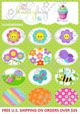 Honeybug MAGNETIC reborn doll PACIFIER FLOWER Power SPRINKLES sheet 12 decals