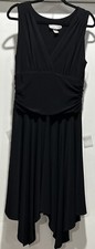 Ronni Nichole By Ouida Dress Size 10 Black Evening Sleeveless V Neck Knee Length