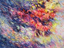 original art oil painting, Floating Rose, 12x16"