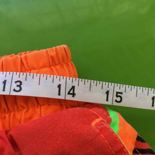 OP Swim Trunks Mens Sz M Vintage 80s Red Yellow Tropical Floral Striped Cotton - 第 8/10 張圖片