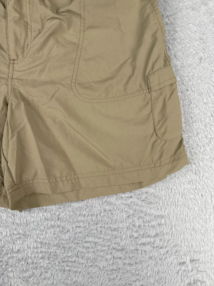 Columbia Shorts Women Large Beige Sandy River Cargo Elastic Waist Nylon 36x6 - Image 2 of 4