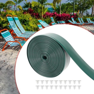 Vinyl Straps for Patio Chairs Repair 2'' Wide x 10ft Long with 20 Rivets Easy