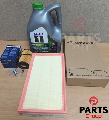 FOR VW TIGUAN 2.0 TDI 2016-20 SERVICE KIT 5L MOBIL 1 5W30 BOSCH OIL GENUINE AIR