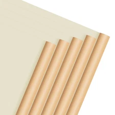 20 Sheets 21.5" x 21.5" Flower Wrapping Paper, Beige/Khaki