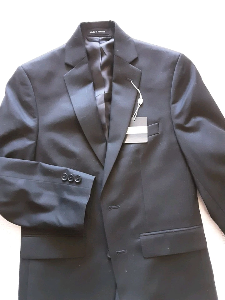 Joseph Feiss Suit Jacket Blazer Boys Size 10 Black NEW - Image 2 of 4